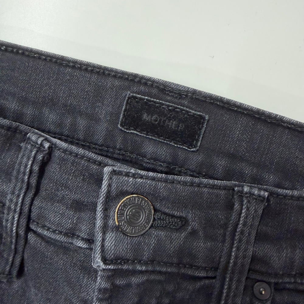 Mother High Waisted Rider Ankle Jeans Women's 25 Black - Picture 5 of 11